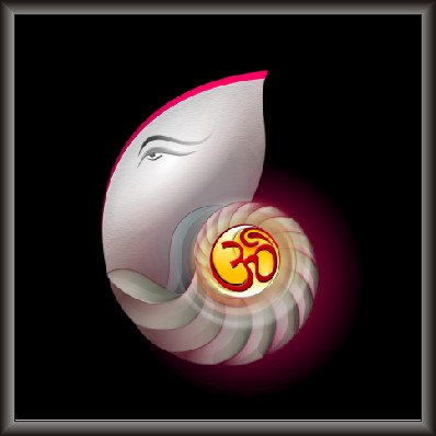 Lord Ganesha In Shell Shape