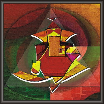 Ganesha Painting In Triangle