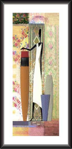 Standing Lady Abstract Modern Art Painting
