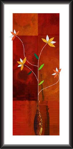 Orange Flower Abstract Modern Art Painting For Gif