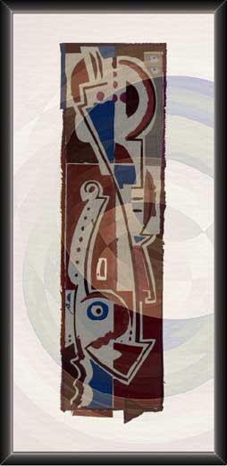 Brown & Blue Abstract Modern Art Painting