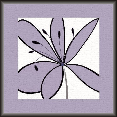 Blue Flower Abstract Modern Art Painting