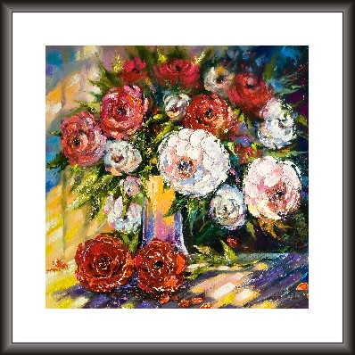 Bunch Of Flowers Abstract Modern Art Painting
