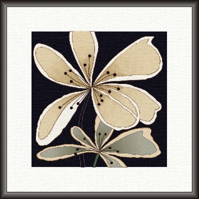 Ivory Flower Abstract Modern Art Painting