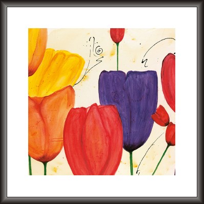 Beautifully Carved Flowers Closeup Painting