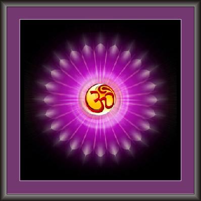 Pink & Red Aum Devotional Painting