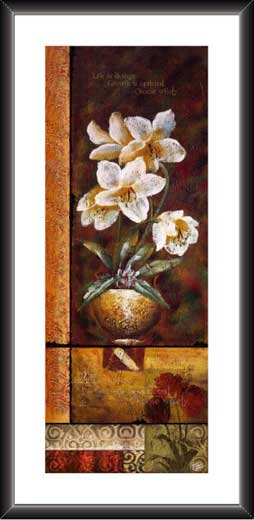 Beautiful Flowers In Brown Flower Pot