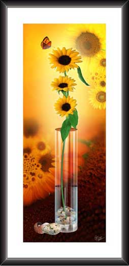 Three Merry Gold Flower Blossom