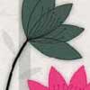Green, Pink & White Floral Design Painting