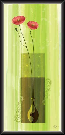 Red Flower With Green Theme