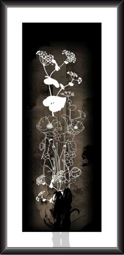 Bunch Of Black & White Flowers