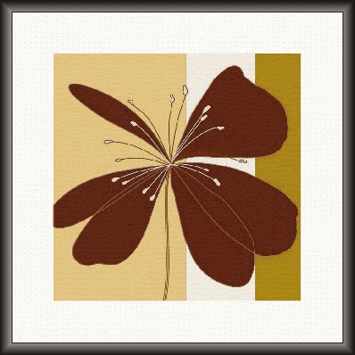 Brown Flower Closeup Painting