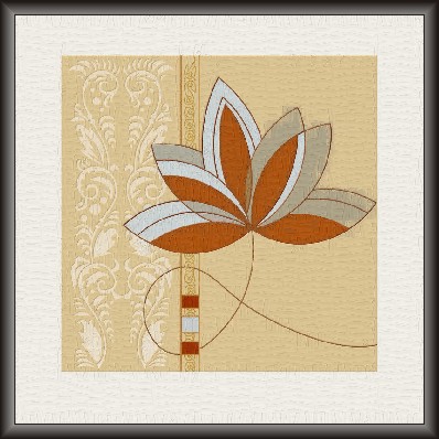 Traditional Brown Flower Painting