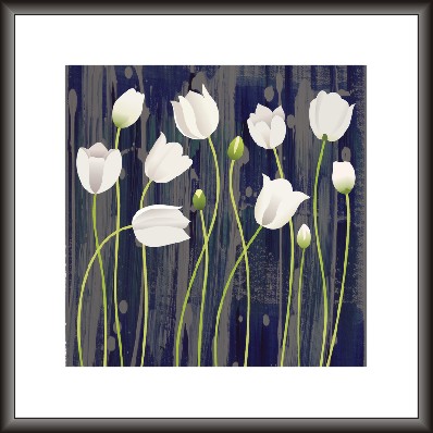 White Flower Painting Design