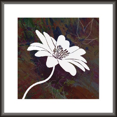 Single White Flower Design