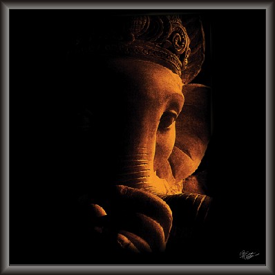 Side Face Of Lord Ganesh With Focus Light