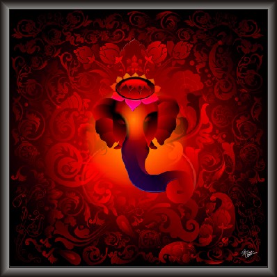 Enlighting Ganesh Face