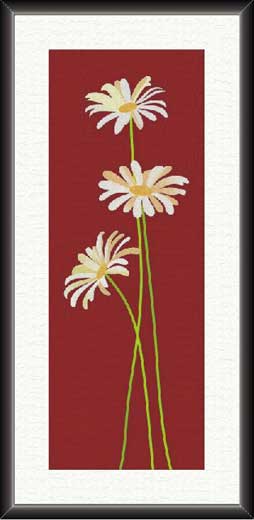 Three Beautiful Flowers Wall Piece