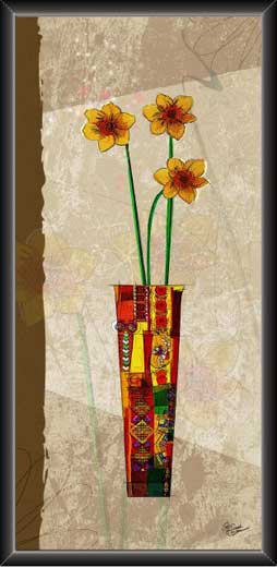 Drawing Room Flower Painting Design