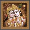 Radha Krishna Metallic Painting