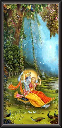 Radha Krishna In Swing Jula