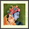 Radhaji Playing Fluet With Krishna