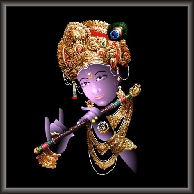 Lord Krishna In Light View