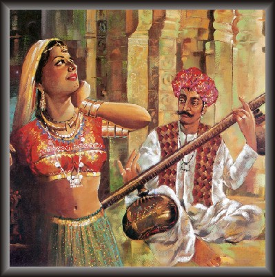 Rajasthani Lady Enjoying Music