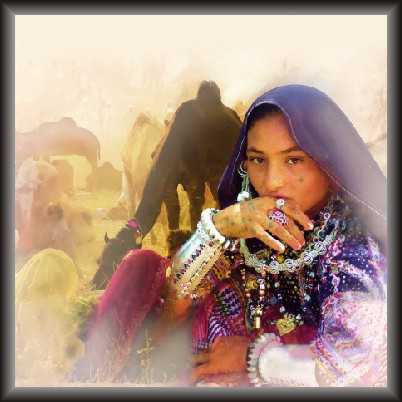 Rajasthani Lady Thinking