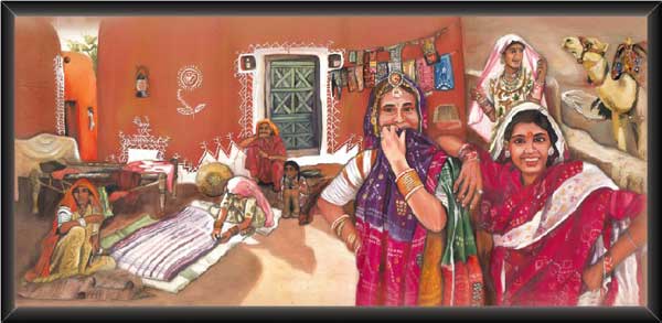 Rajasthani Family Painting