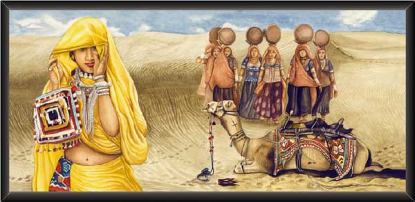 Rajasthani Lady Painting