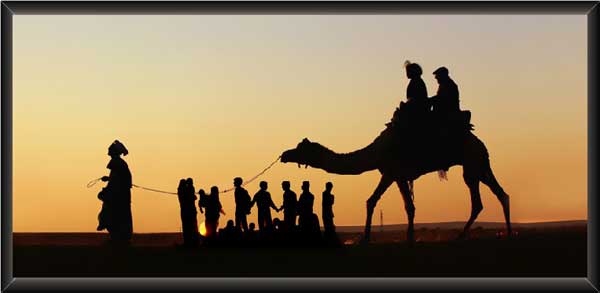 Rajasthani Tourist In Sunset