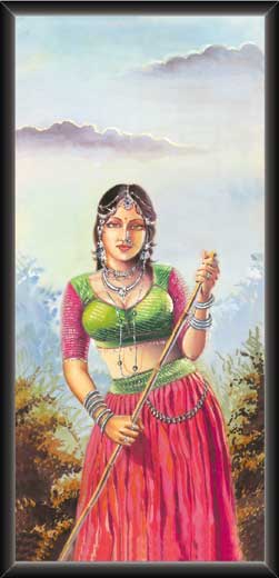 Cute Rajasthani Lady In Standing Pose