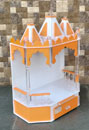 Three Dom Cross White+Orange Acrelic Temple
