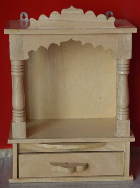 Small Open Savan+Ply Wood Mandir