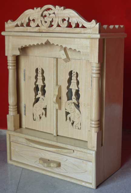 Small Elephant Design Door Savan+Ply Wood Mandir