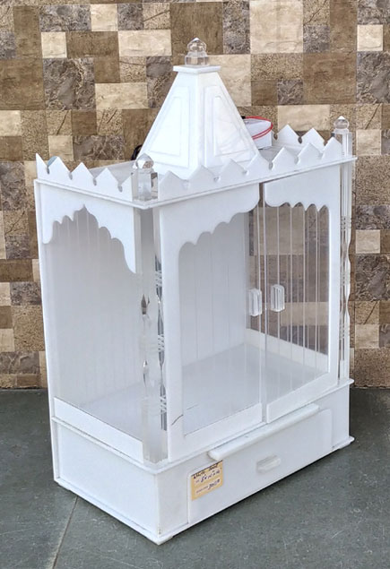Single Dom Door White Acrelic Temple